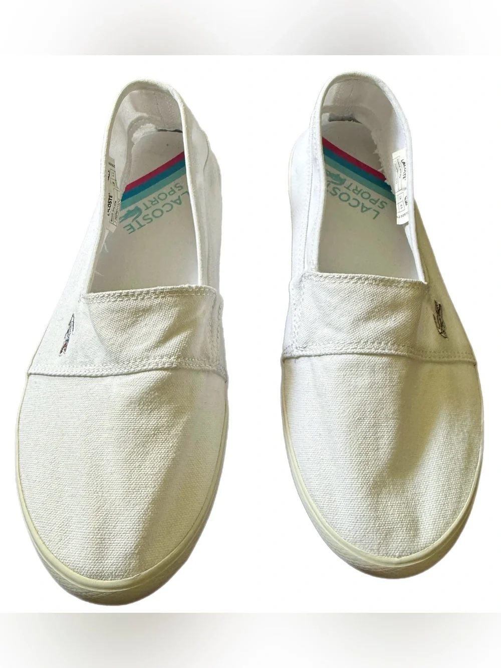 Lacoste Marice Canvas Slip On Sneakers White Women’s UK 6.5 US 8.5